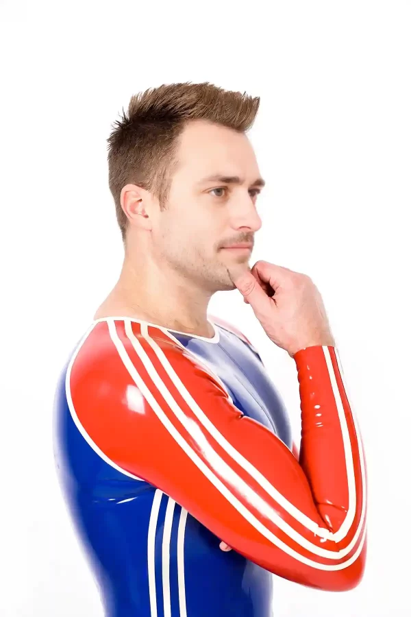 Latex Male Sportsman Round Neck With Codpiece