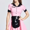 Latex Baby Rose Mini Dress