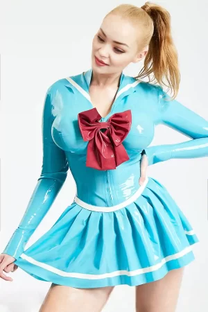 Latex Anchors Aweigh Nautical Mini Dress