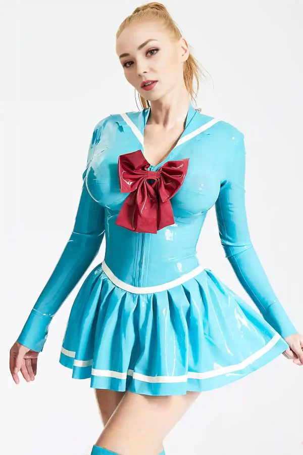 Latex Anchors Aweigh Nautical Mini Dress