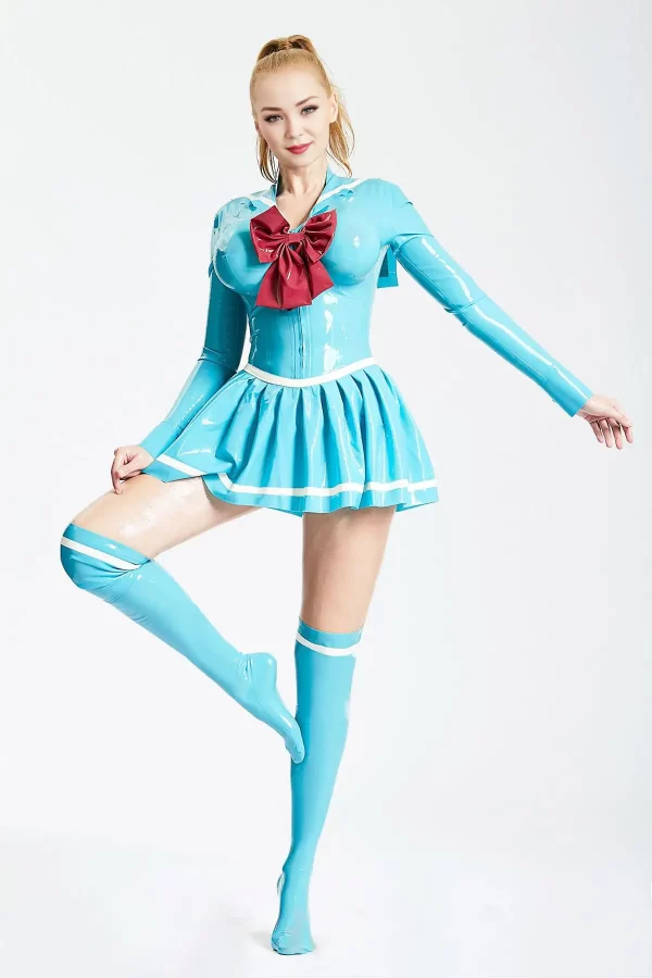 Latex Anchors Aweigh Nautical Mini Dress