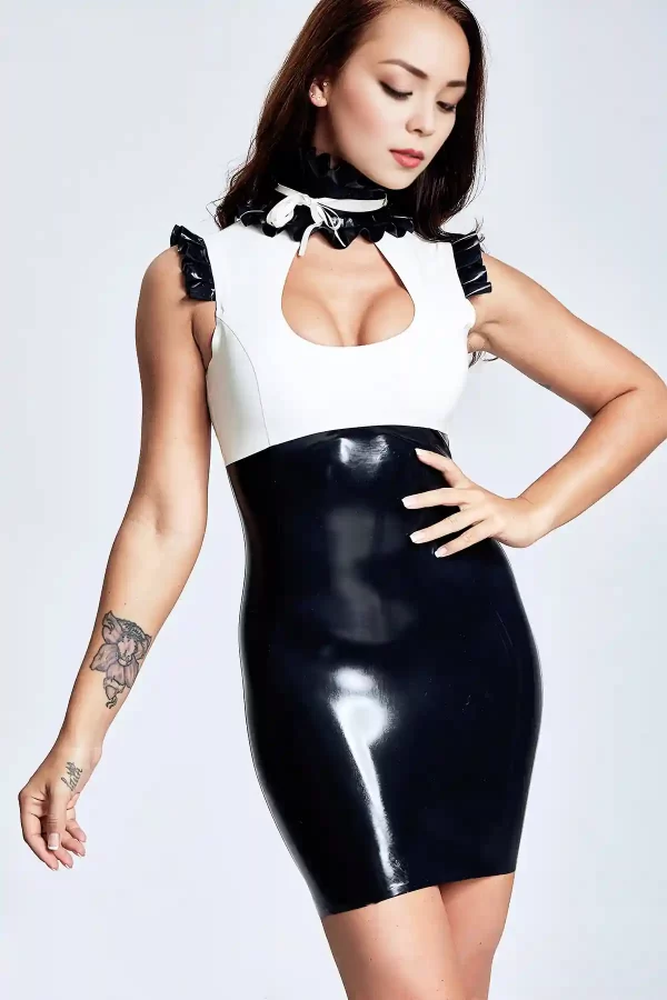 Latex Kira Keyhole Mini Dress