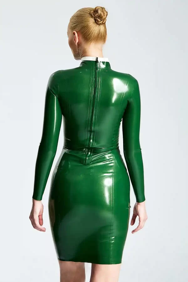 Latex Militaire Long-sleeved Dress