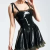 Latex Zelia Halter-Neck Micro Dress