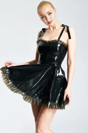 Latex Baby Doll Party Mini Dress