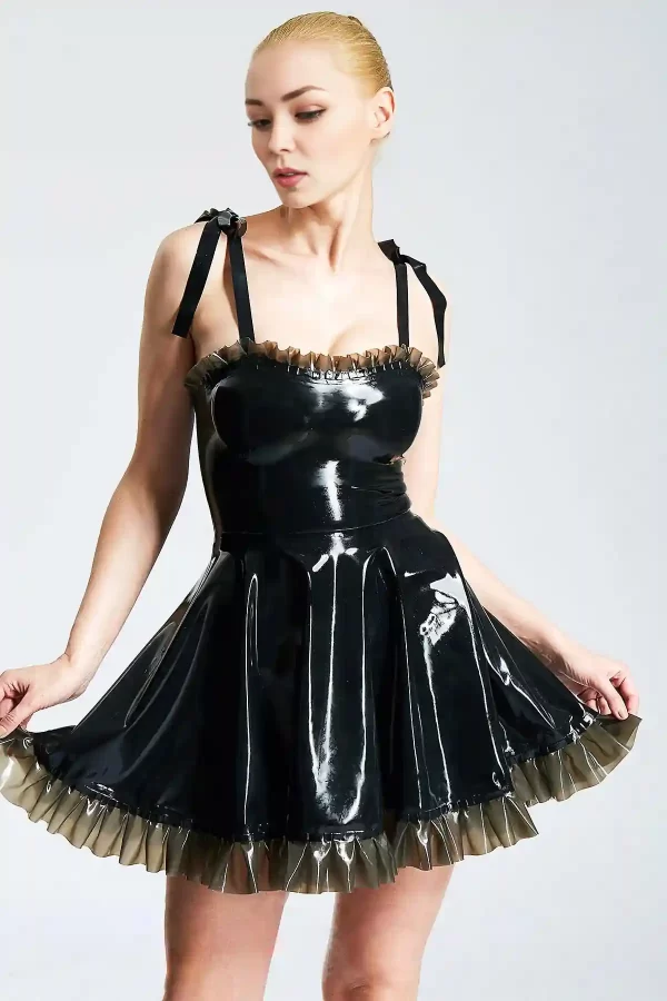 Latex Baby Doll Party Mini Dress