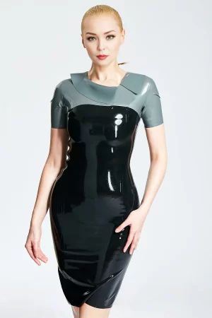 Latex Executive Style Mini Dress