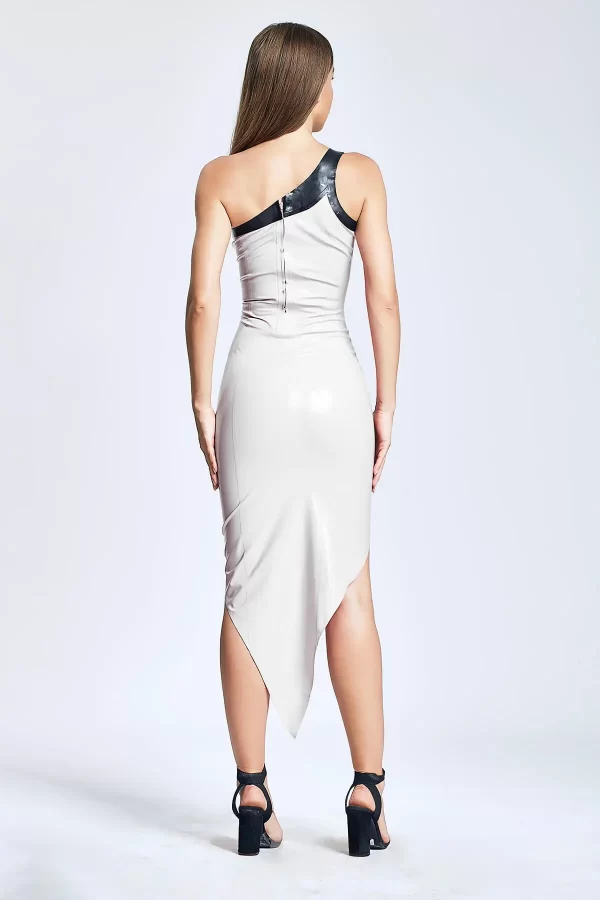 Latex Micro Asymmetric Party Dress