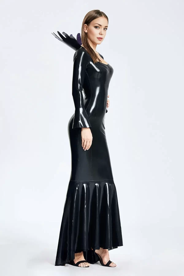 Latex Long-sleeved Witchery Dress