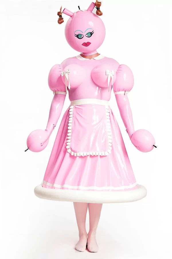 Latex Unisex Polly-Waffle Inflatable Waitress Dress