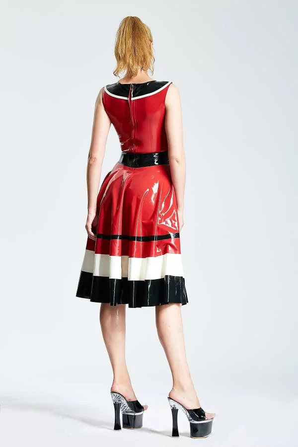 Latex Horizontally Yours Full-Skirt Dress