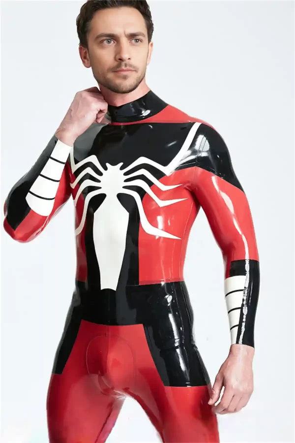 Latex Male Arachnid Back Zip Catsuit