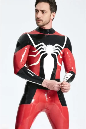 Latex Male Arachnid Back Zip Catsuit