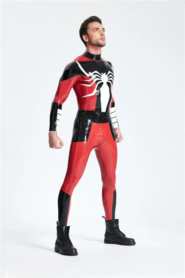 Latex Male Arachnid Back Zip Catsuit