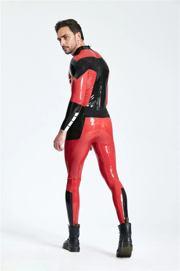 Latex Male Arachnid Back Zip Catsuit