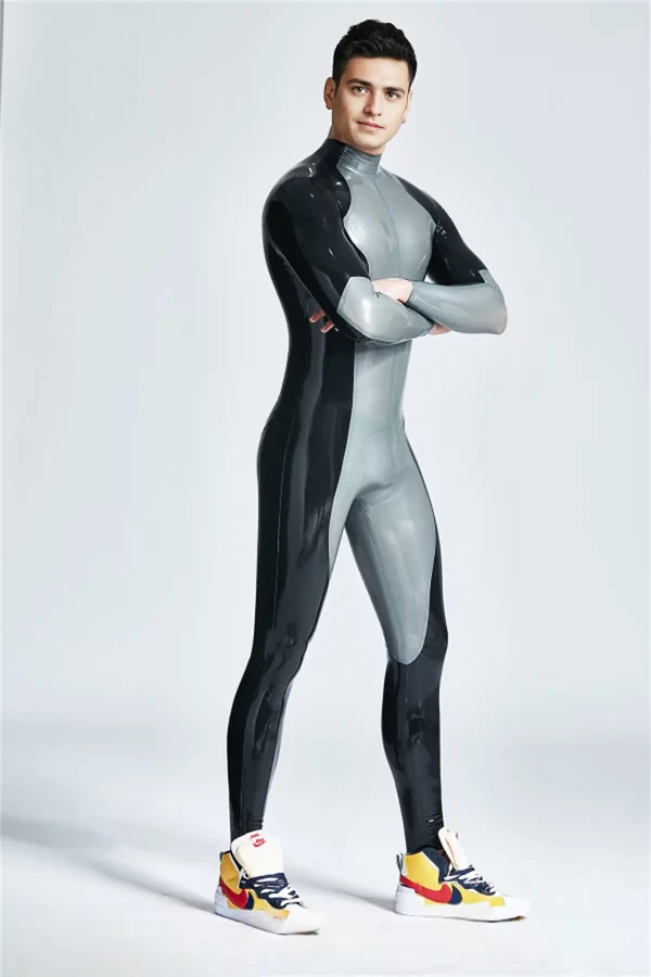 Latex Male Wingspan Back Zipper Catsuit