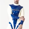 Latex Male Space Force Back Zip Catsuit