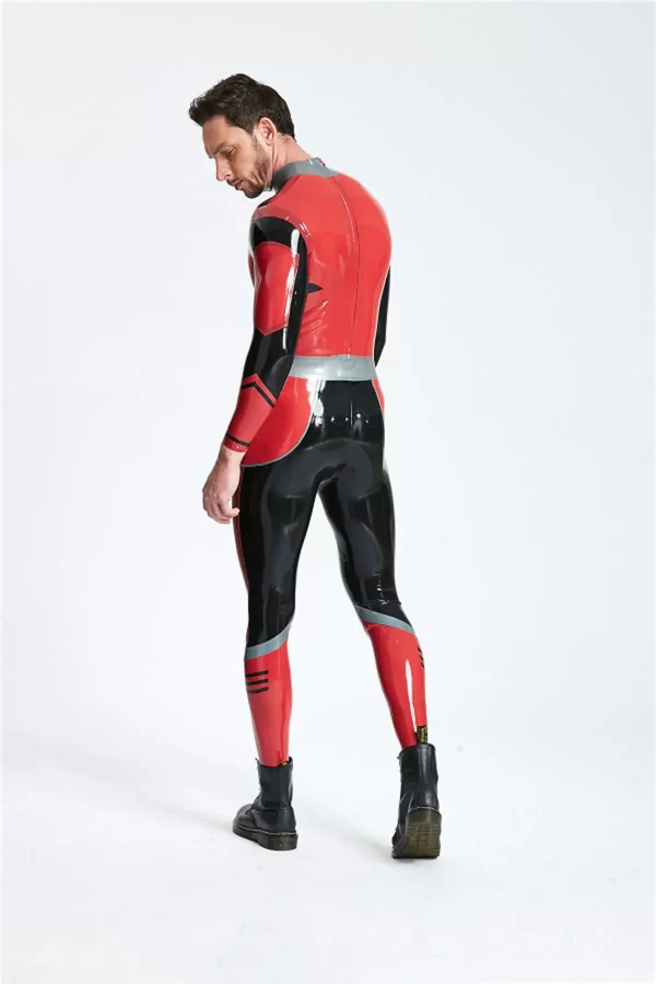 Latex Male Space Force Back Zip Catsuit