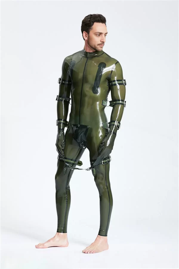 Latex Male Multi-Use Bondage Codpiece Catsuit