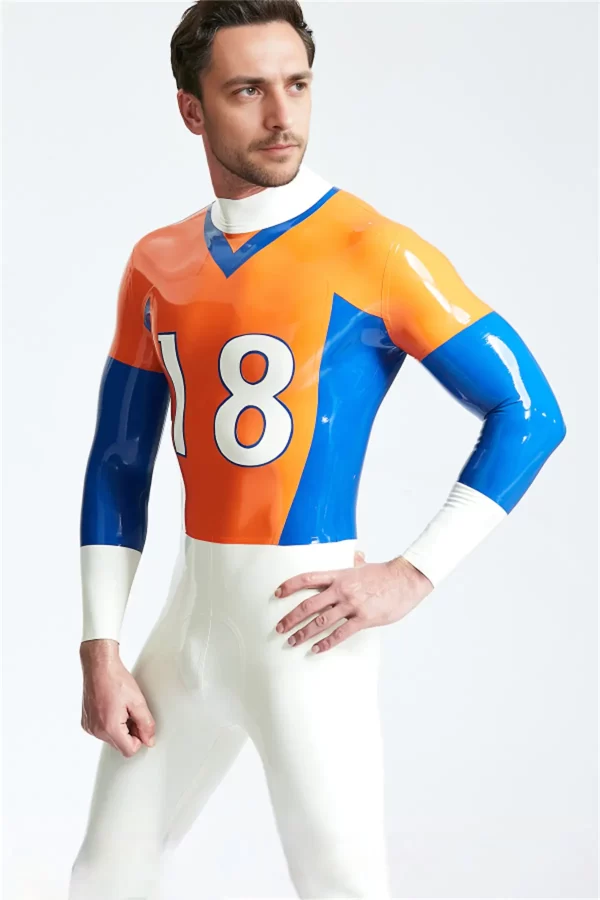 Latex Male Outfielder Latex Catsuit