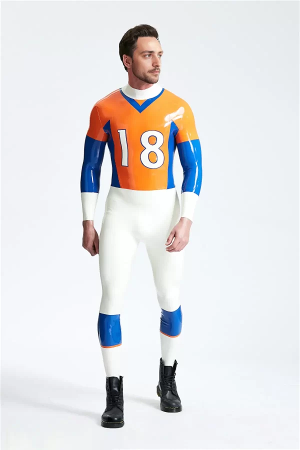 Latex Male Outfielder Latex Catsuit