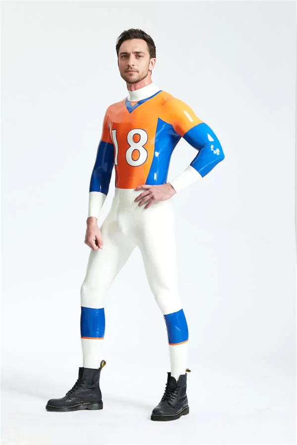 Latex Male Outfielder Latex Catsuit