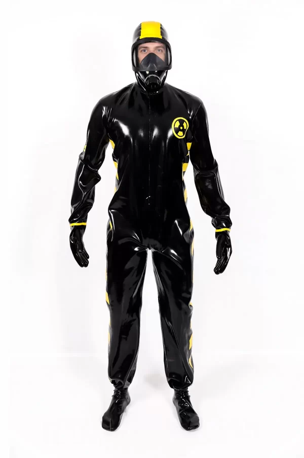 Latex Male Zombie Biohazard Haz Mat Style Latex Protection Suit