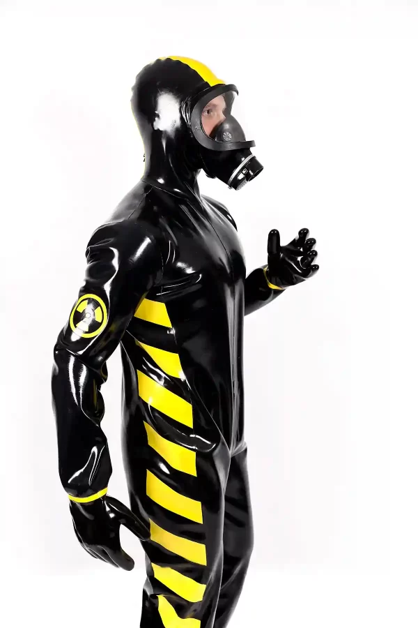 Latex Male Zombie Biohazard Haz Mat Style Latex Protection Suit