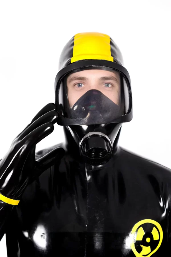 Latex Male Zombie Biohazard Haz Mat Style Latex Protection Suit