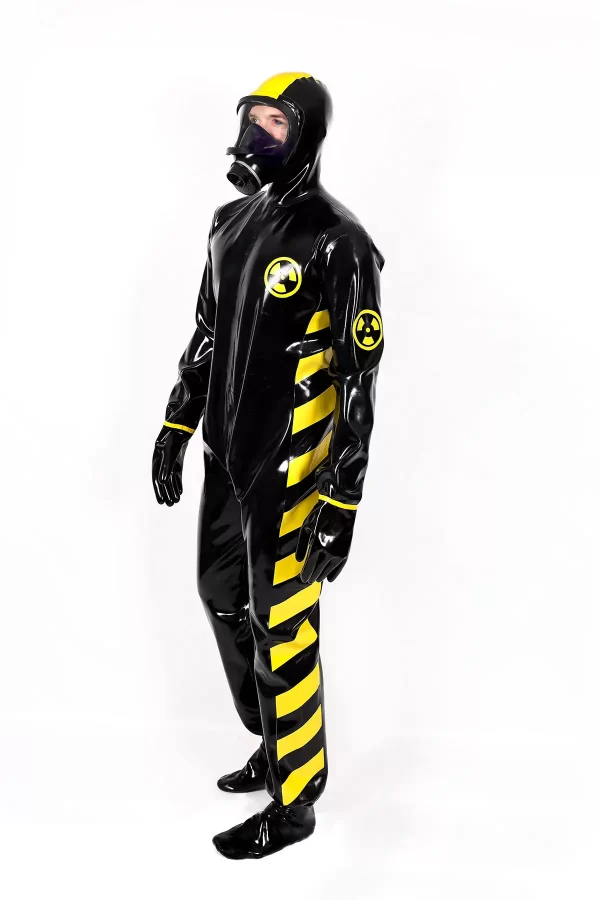 Latex Male Zombie Biohazard Haz Mat Style Latex Protection Suit