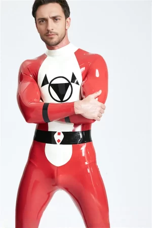 Latex Male Drone Back Zip Catsuit