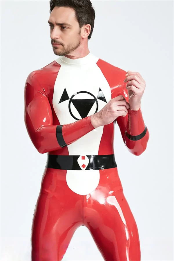 Latex Male Drone Back Zip Catsuit