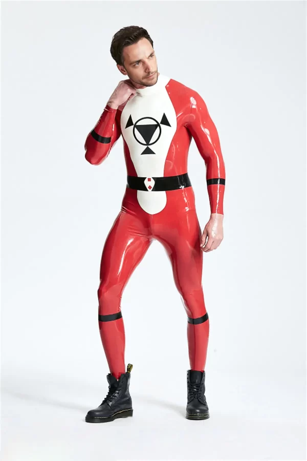 Latex Male Drone Back Zip Catsuit