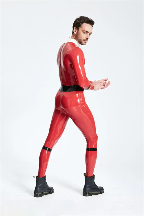 Latex Male Drone Back Zip Catsuit