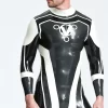 Latex Male Blue Badge Gendarme Style Catsuit