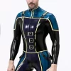 Latex Male Cdr Batwing Back Zip Catsuit