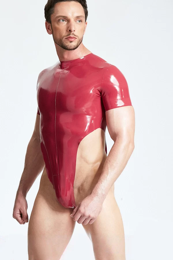 Latex Male High-Cut Thong-Shaped T-Shirt