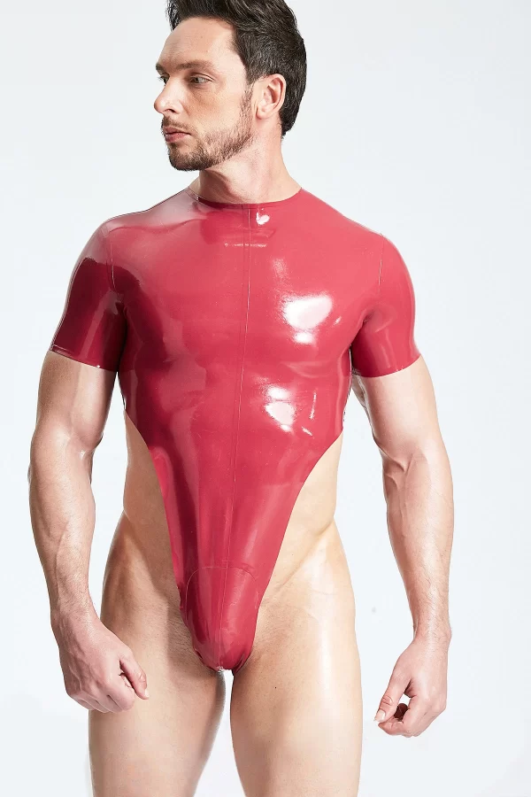 Latex Male High-Cut Thong-Shaped T-Shirt