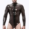 Latex Male Zipperless Short Leg Singlet Suit