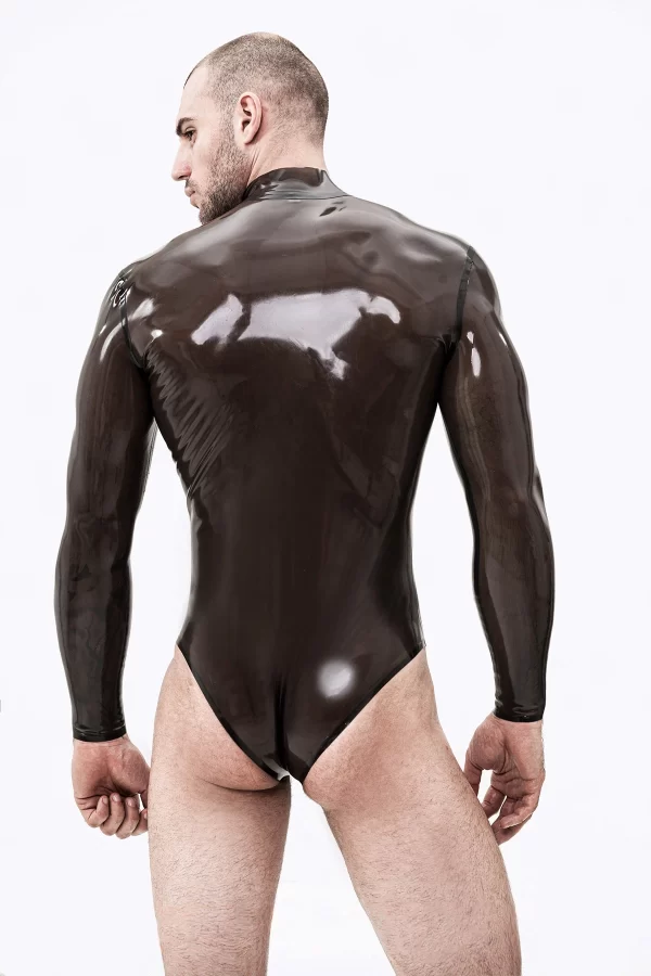 Latex Male Long-Sleeved Leotard