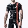 Latex Male Zipperless Short Leg Singlet Suit