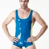 Latex Male Vertical Stripes Surfsuit