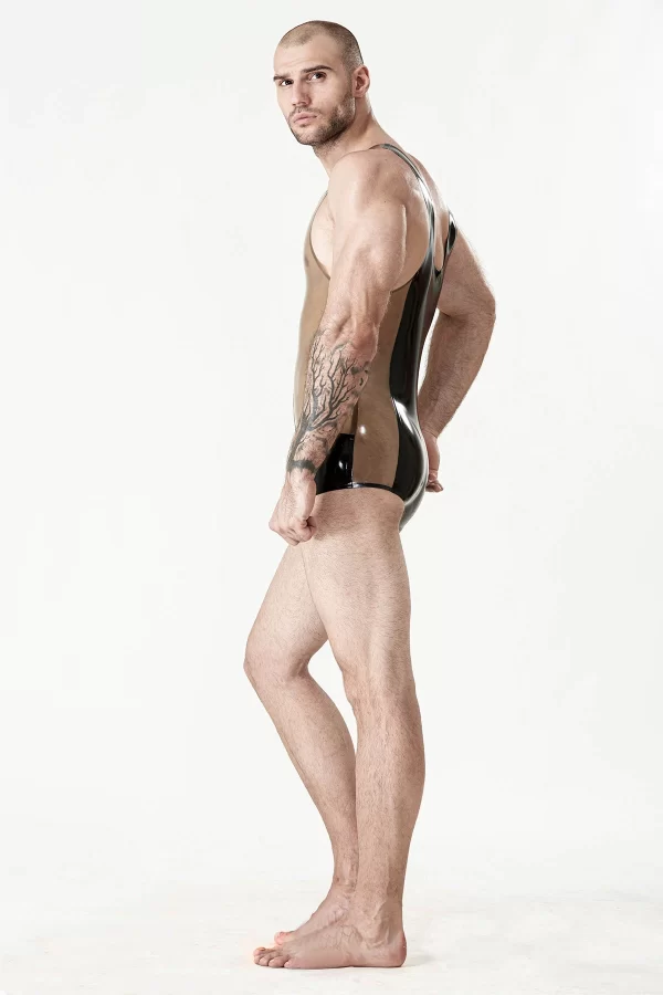 Latex Male Singlet Pattern Leotard