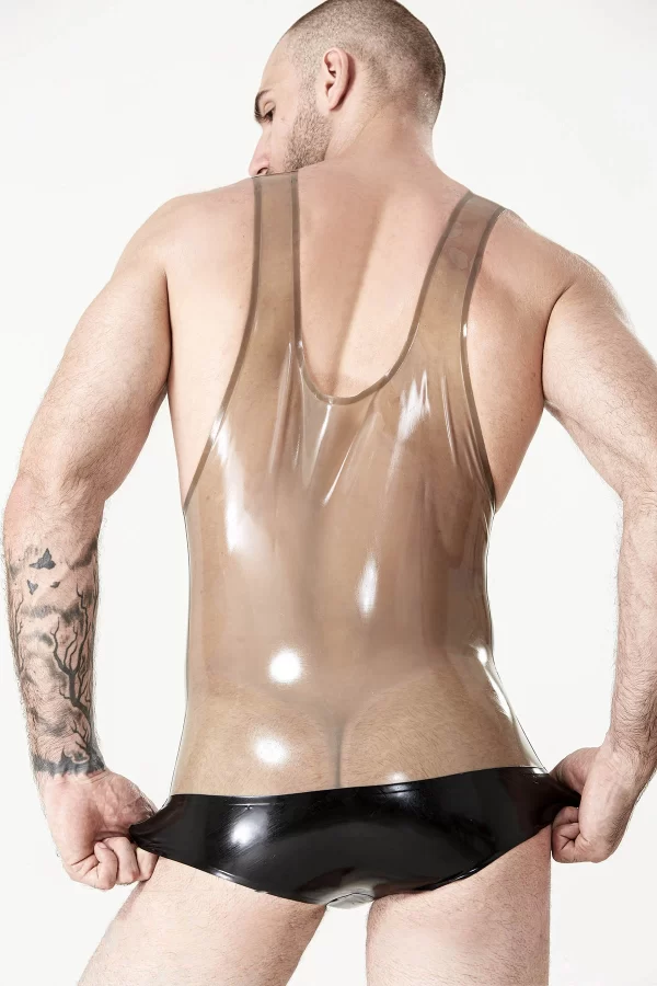 Latex Male Singlet Pattern Wrestling Suit