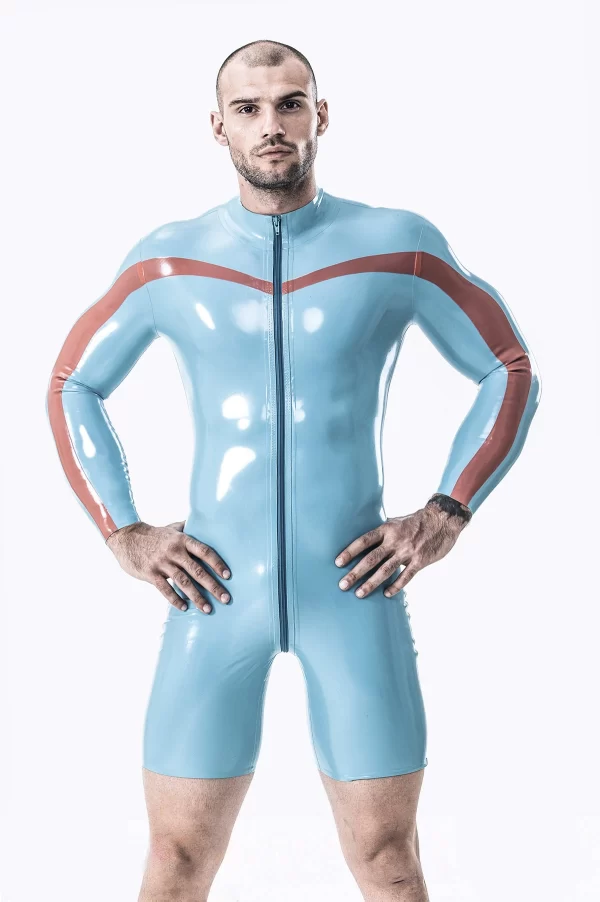 Latex Male Bruce Lee Long-sleeved Surfsuit