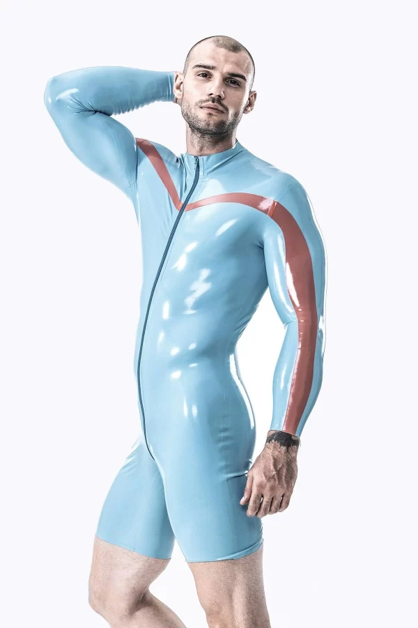 Latex Male Bruce Lee Long-sleeved Surfsuit