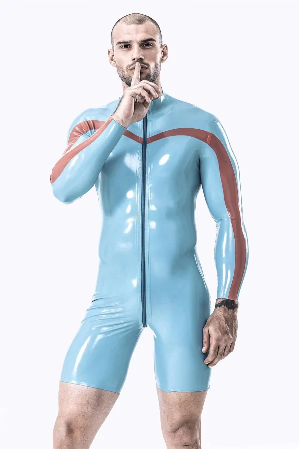 Latex Male Bruce Lee Long-sleeved Surfsuit