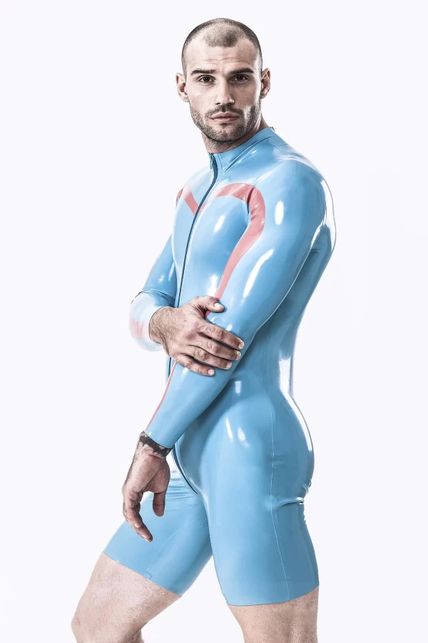 Latex Male Bruce Lee Long-sleeved Surfsuit