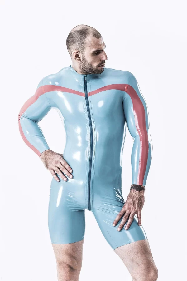 Latex Male Bruce Lee Long-sleeved Surfsuit