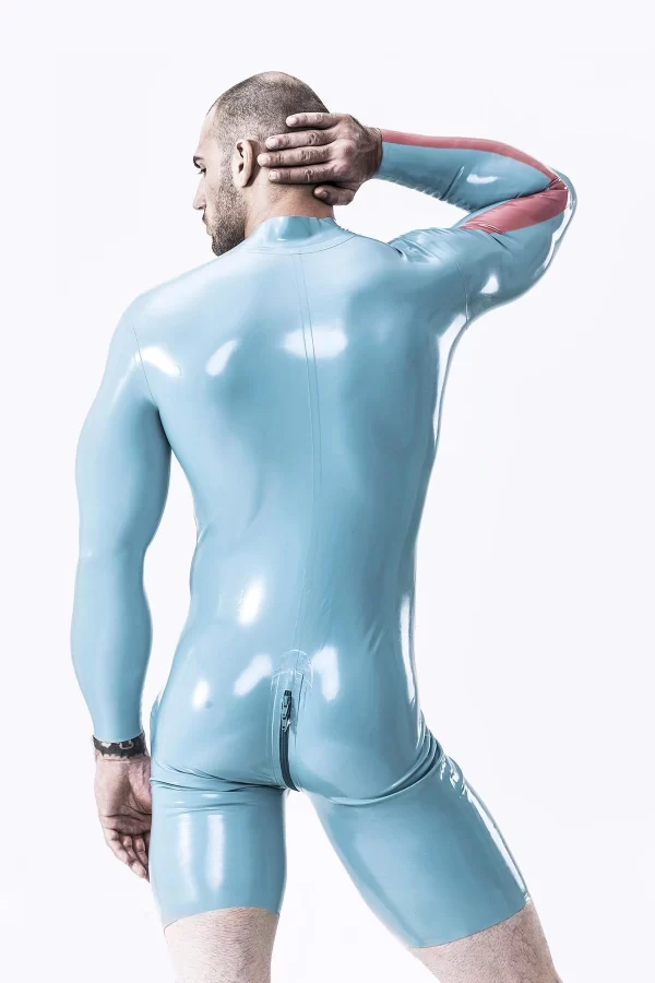 Latex Male Bruce Lee Long-sleeved Surfsuit